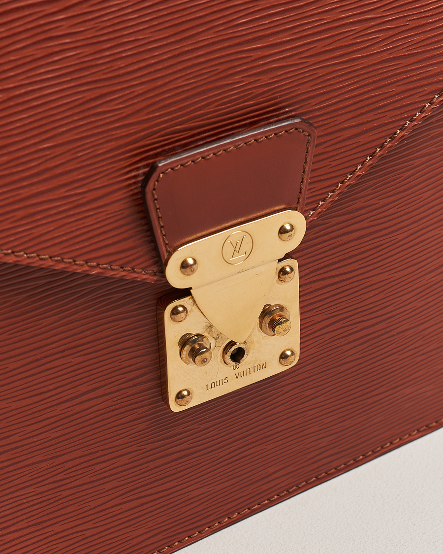Mies | Louis Vuitton Pre-Owned Senateur Epi Leather Document Case Brown | Louis Vuitton Pre-Owned | Senateur Epi Leather Document Case Brown