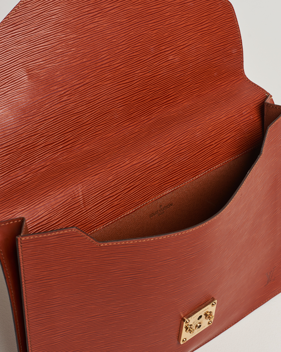 Mies | Louis Vuitton Pre-Owned Senateur Epi Leather Document Case Brown | Louis Vuitton Pre-Owned | Senateur Epi Leather Document Case Brown