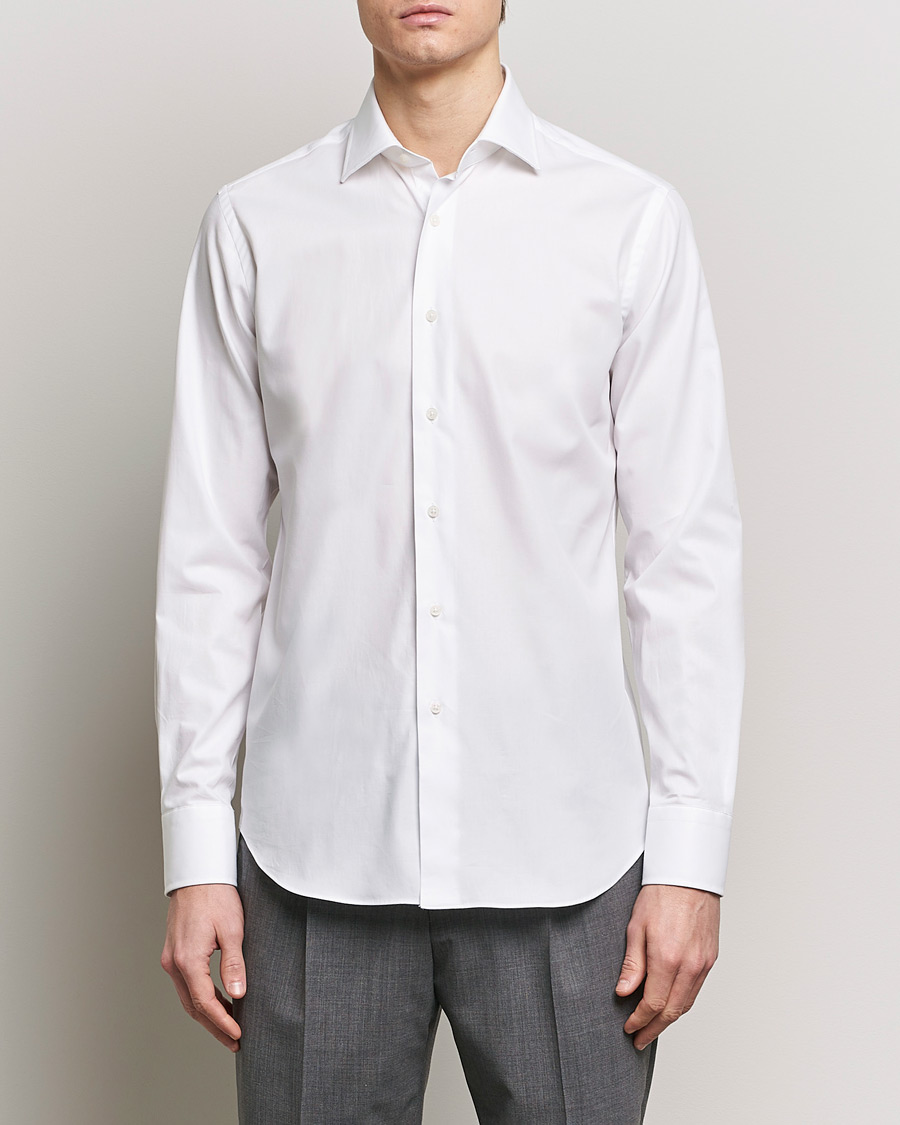 Mies | Kauluspaidat | Grigio | Cotton Twill Dress Shirt White