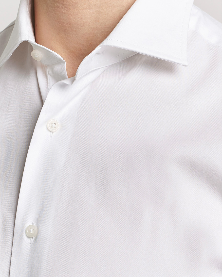 Mies | Kauluspaidat | Grigio | Cotton Twill Dress Shirt White