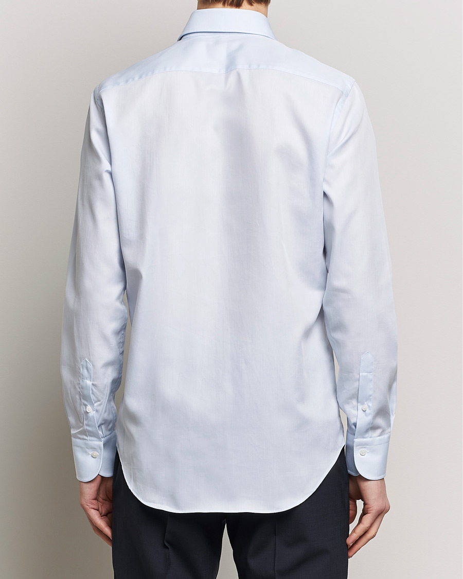 Mies | Kauluspaidat | Grigio | Cotton Twill Dress Shirt Light Blue