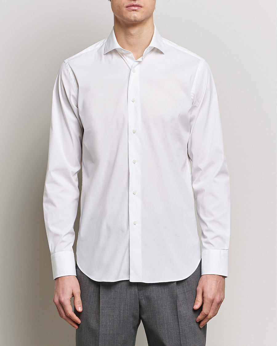 Mies | Bisnespaidat | Grigio | Comfort Stretch Dress Shirt White
