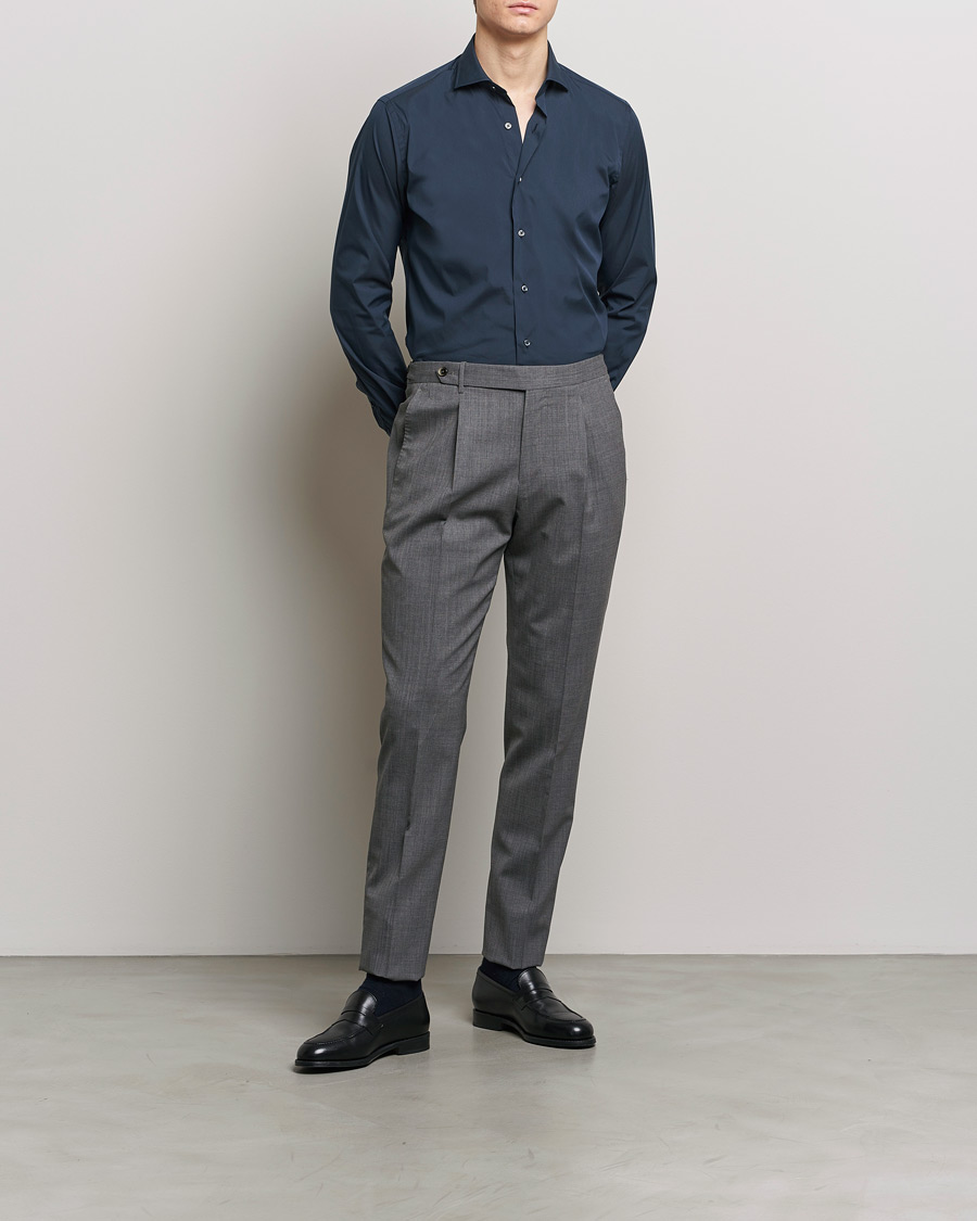 Mies | Kauluspaidat | Grigio | Comfort Stretch Dress Shirt Navy