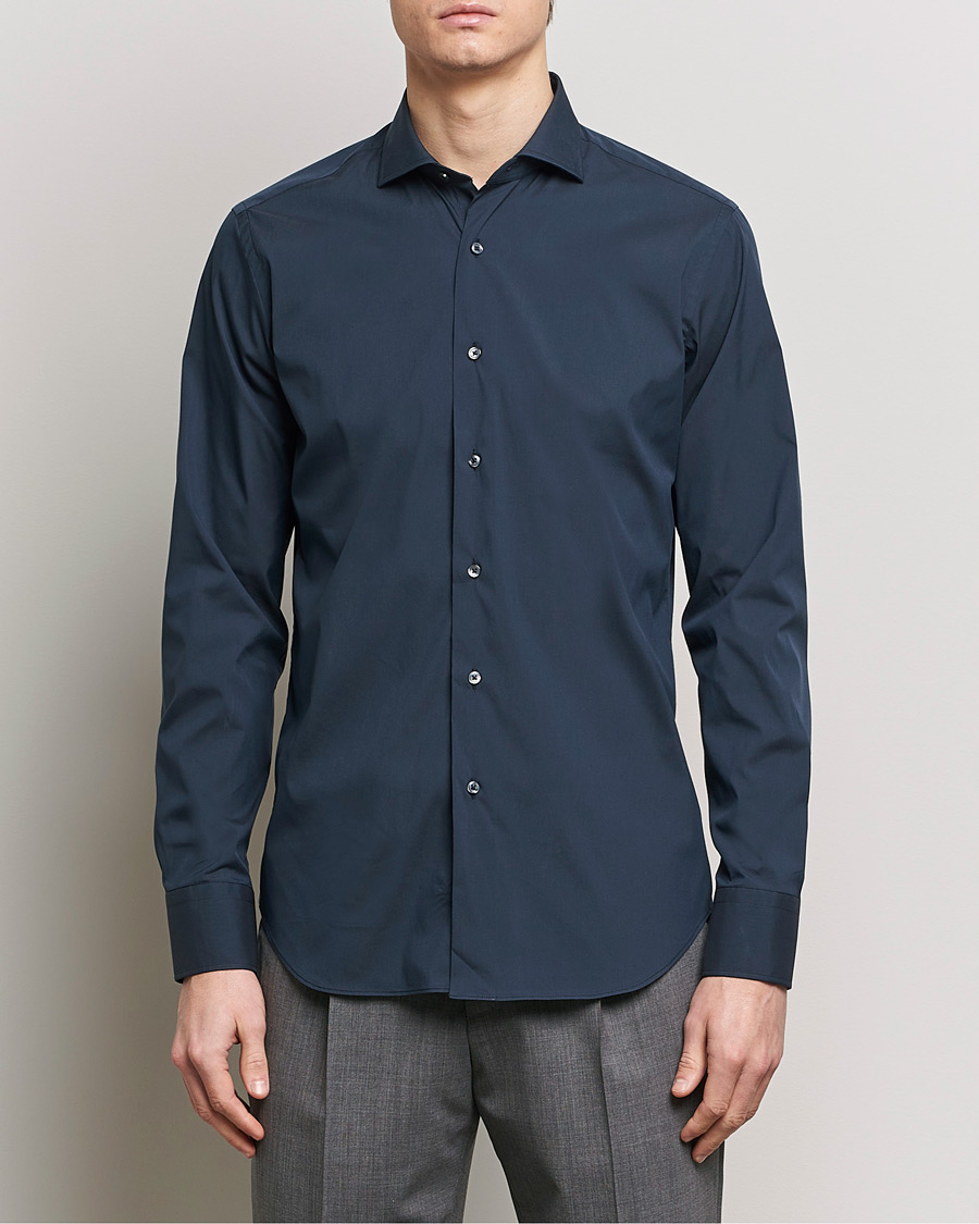 Mies | Kauluspaidat | Grigio | Comfort Stretch Dress Shirt Navy