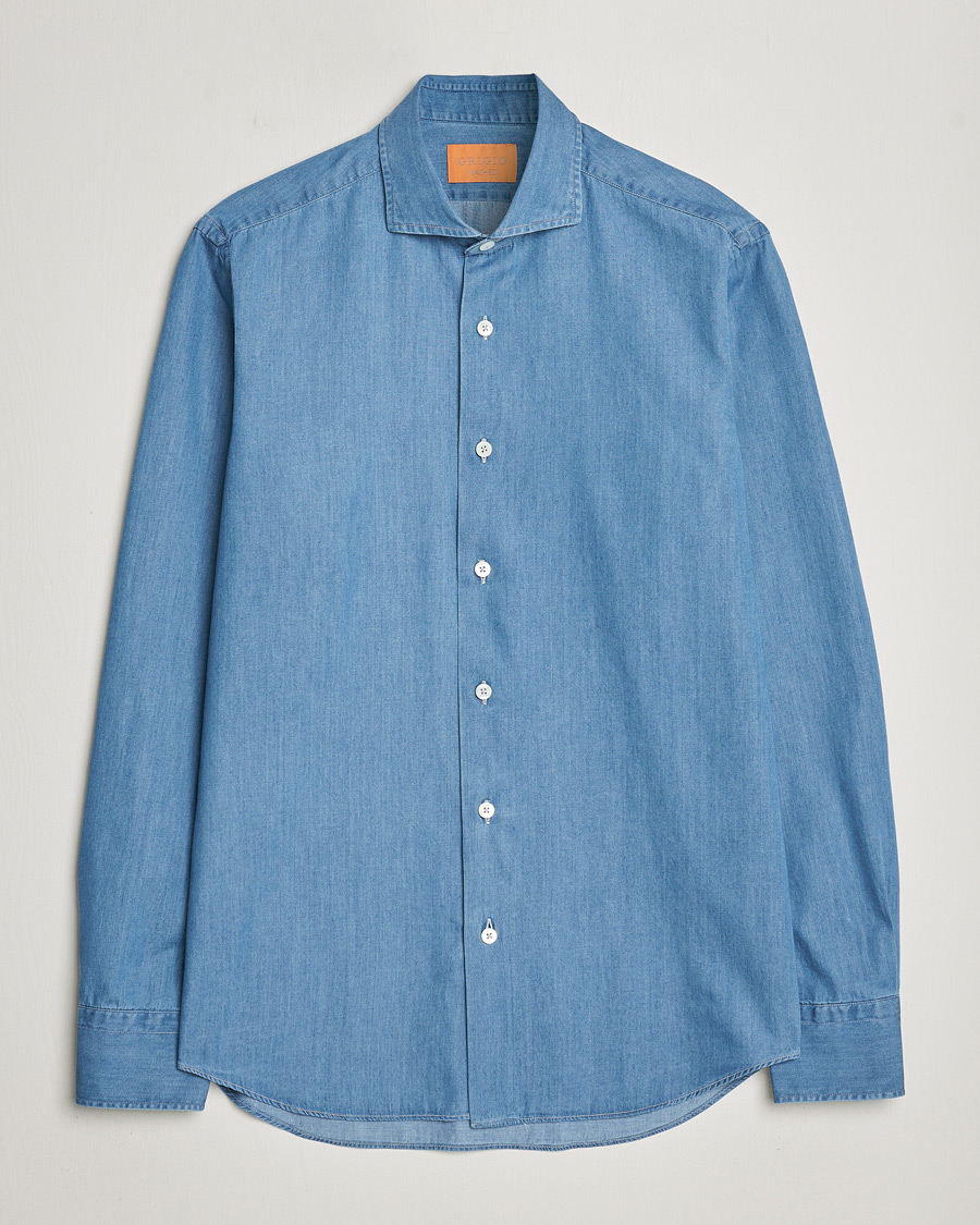 Mies | Kauluspaidat | Grigio | Denim Shirt Medium Blue