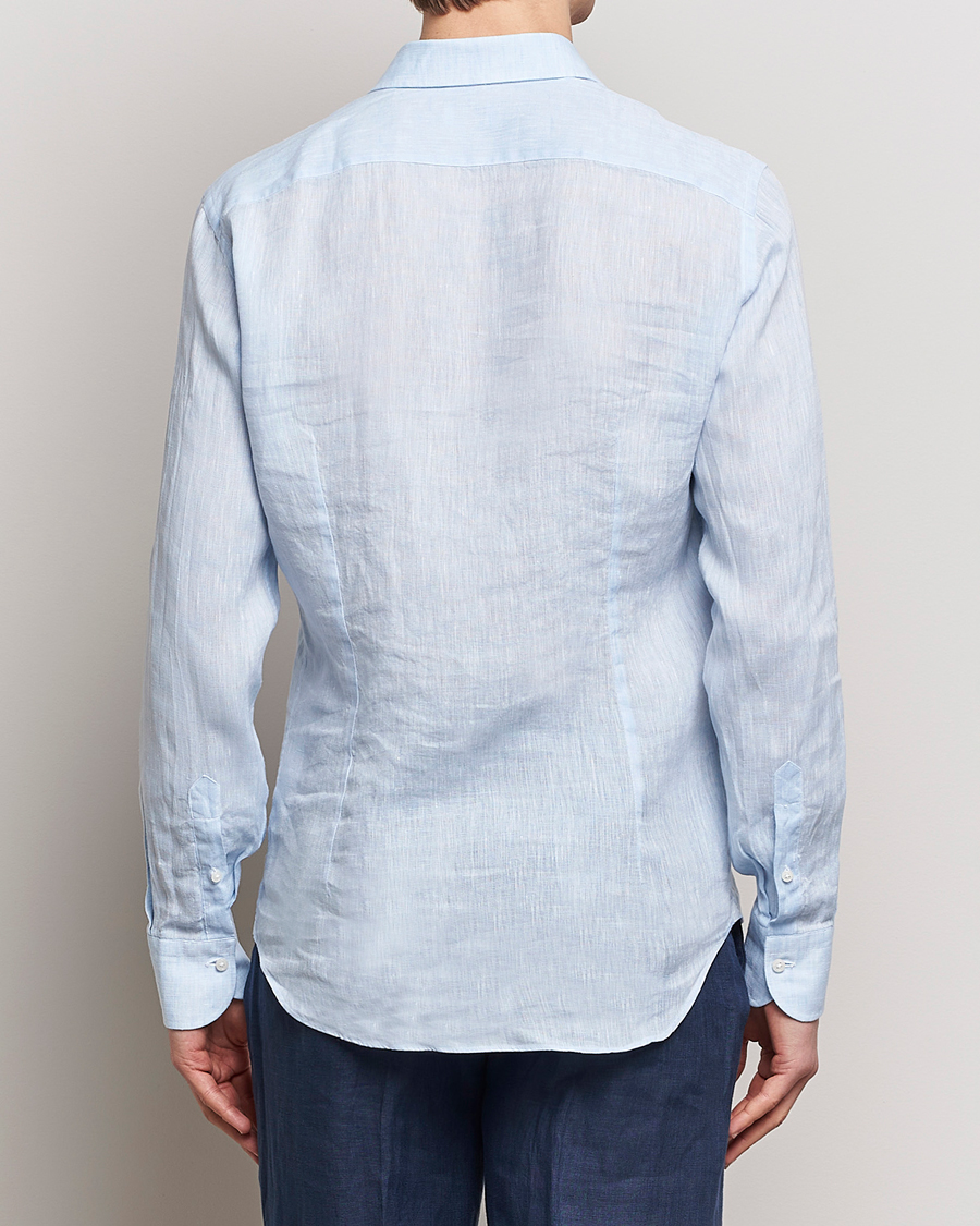 Mies | Kauluspaidat | Grigio | Linen Casual Shirt Light Blue
