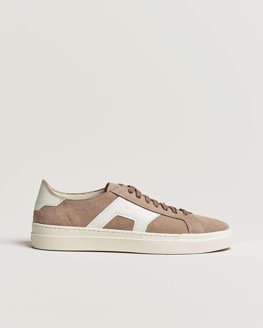 Mies | Santoni Double Buckle Sneakers Grey Suede | Santoni | Double Buckle Sneakers Grey Suede