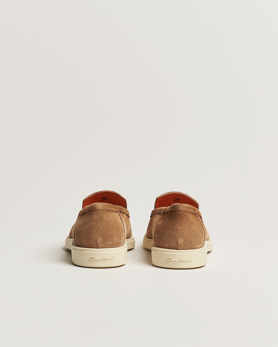 Mies | Santoni Summer Loafers Beige Suede | Santoni | Summer Loafers Beige Suede