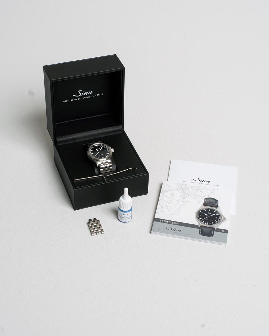 Mies | Sinn Pre-Owned 556 Stainless Steal 38,5 Black Silver | Sinn Pre-Owned | 556 Stainless Steal 38,5 Black Silver