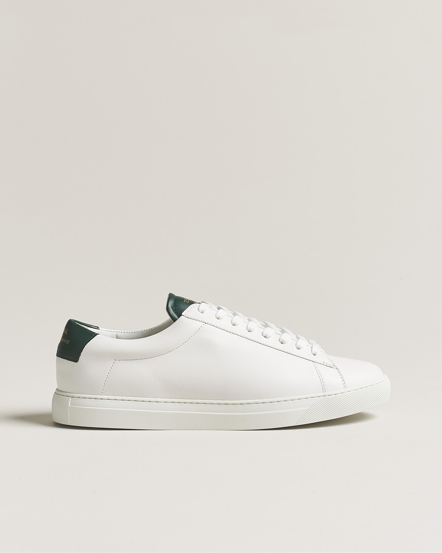 Mies | Zespà ZSP4 Nappa Leather Sneakers White/Dark Green | Zespà | ZSP4 Nappa Leather Sneakers White/Dark Green