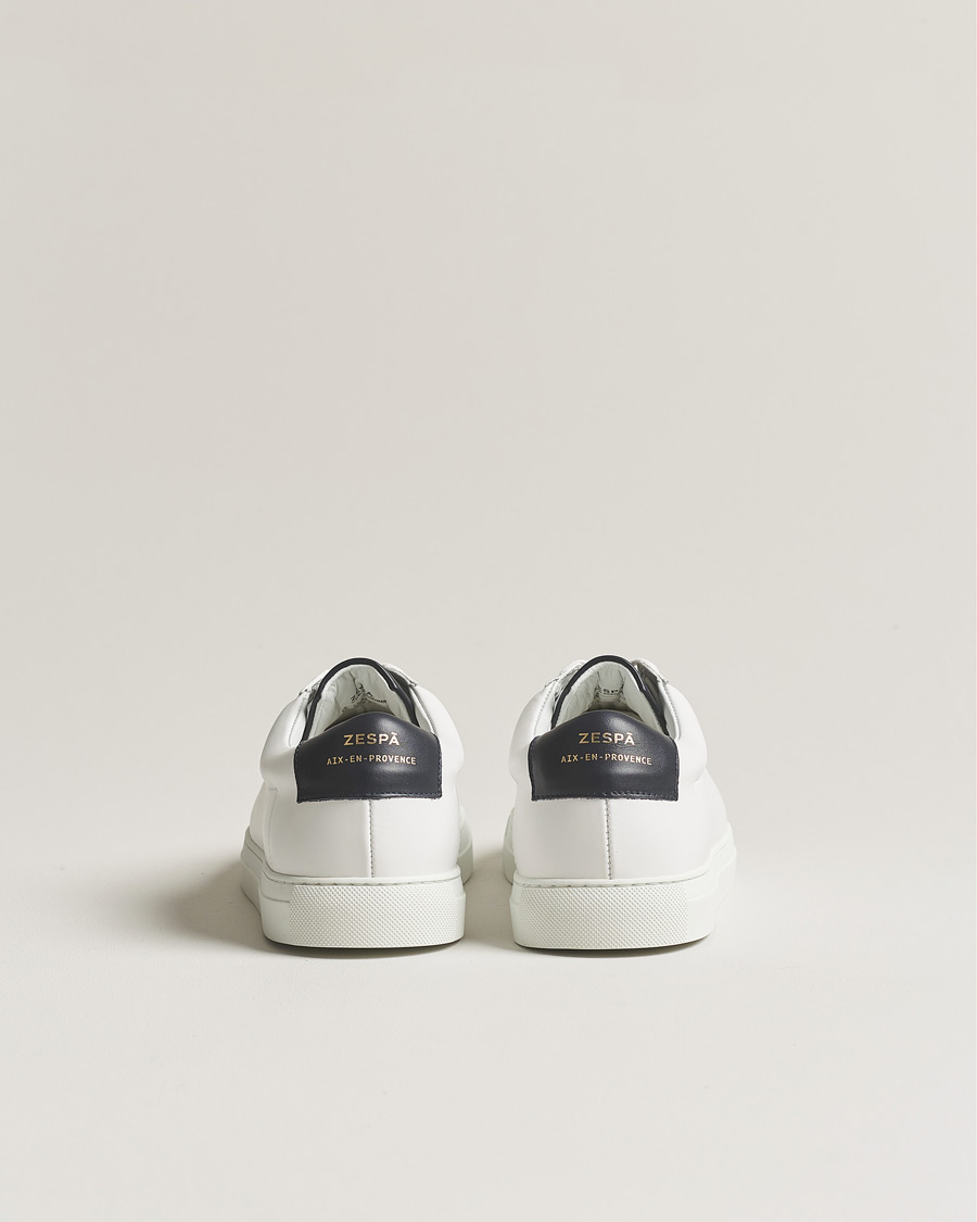 Mies | Zespà ZSP4 Nappa Leather Sneakers White/Navy | Zespà | ZSP4 Nappa Leather Sneakers White/Navy