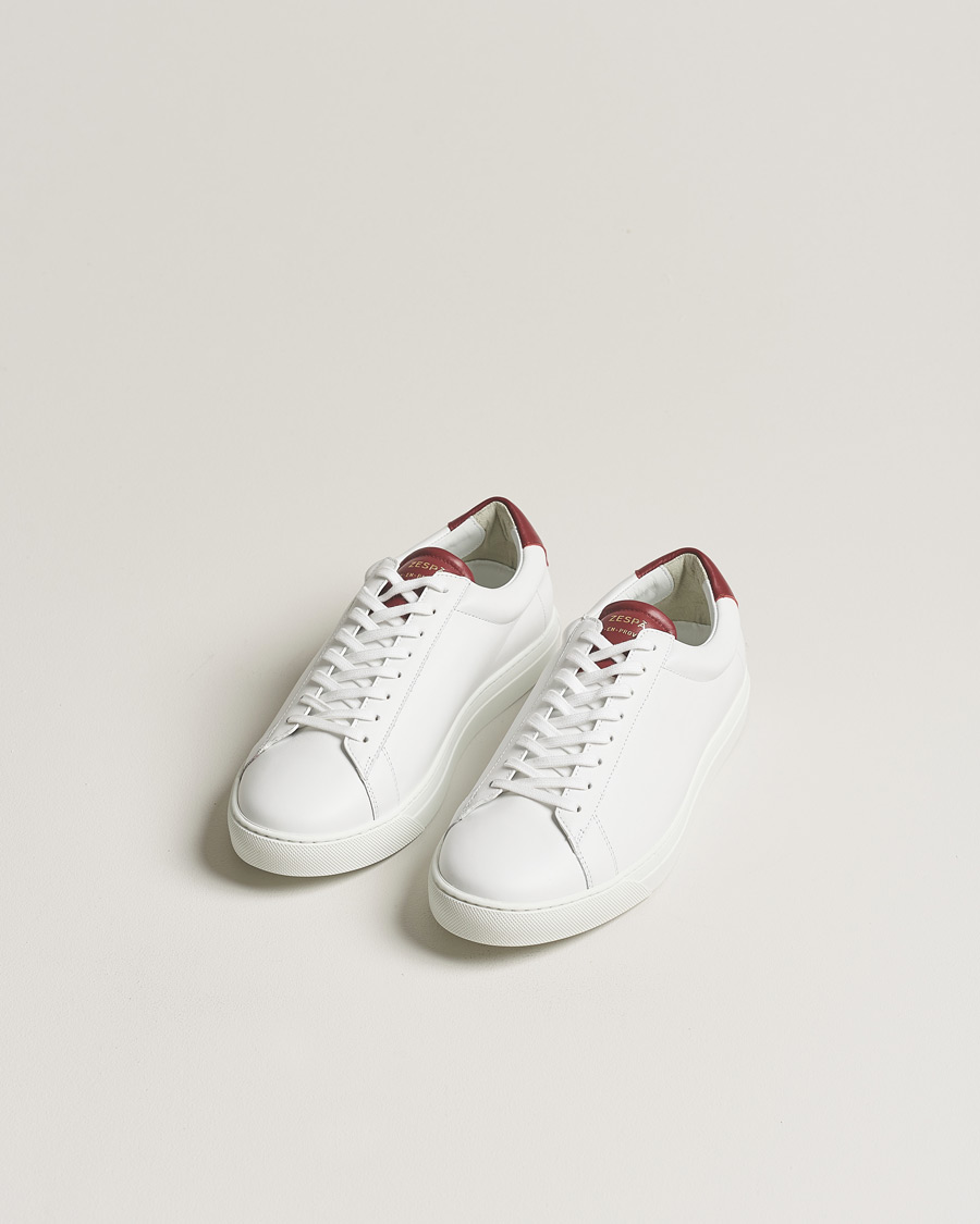 Mies | Zespà | Zespà | ZSP4 Nappa Leather Sneakers White/Wine