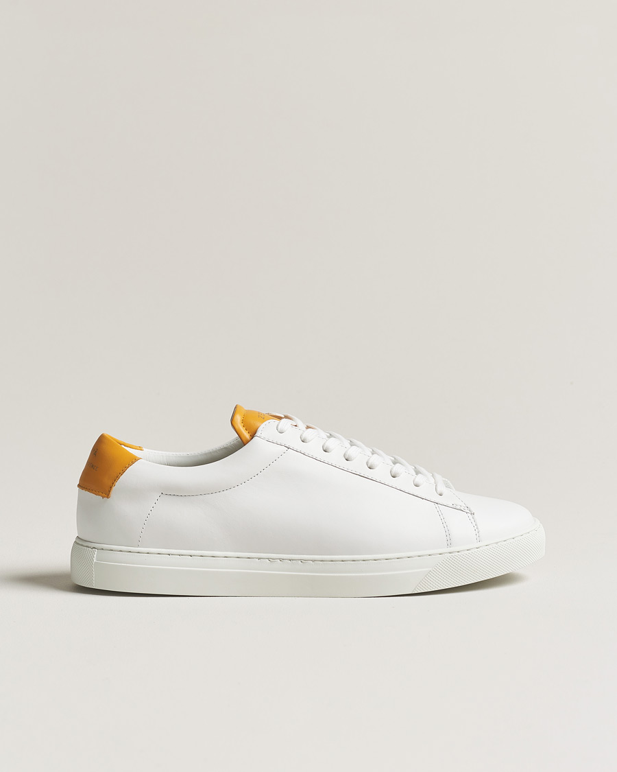 Mies | Zespà ZSP4 Nappa Leather Sneakers White/Yellow | Zespà | ZSP4 Nappa Leather Sneakers White/Yellow