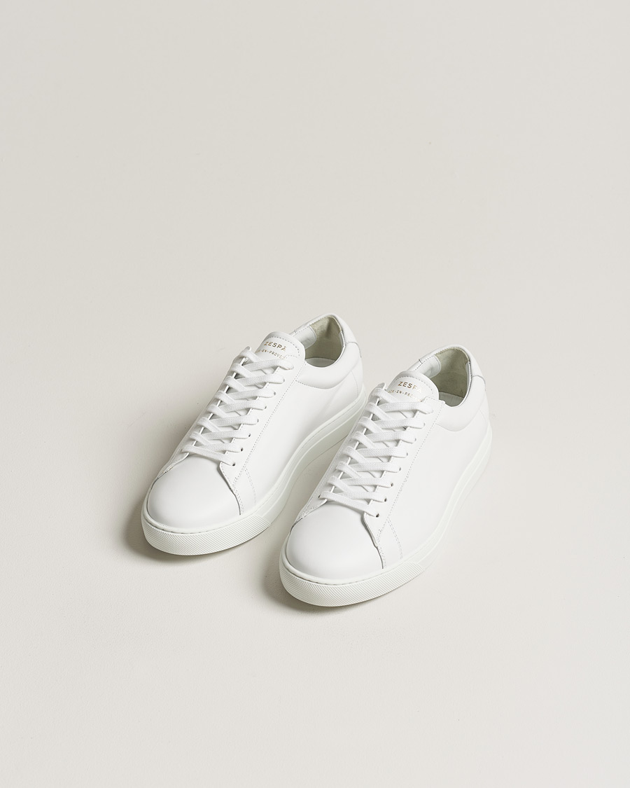 Mies | Valkoiset tennarit | Zespà | ZSP4 Nappa Leather Sneakers White