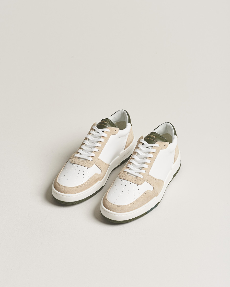 Mies | Zespà ZSP23 MAX Nappa/Suede Sneakers Off White/Khaki | Zespà | ZSP23 MAX Nappa/Suede Sneakers Off White/Khaki