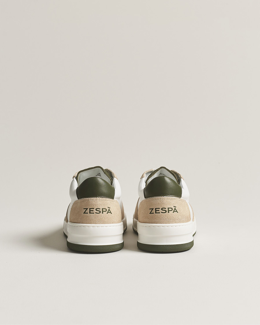 Mies | Zespà ZSP23 MAX Nappa/Suede Sneakers Off White/Khaki | Zespà | ZSP23 MAX Nappa/Suede Sneakers Off White/Khaki