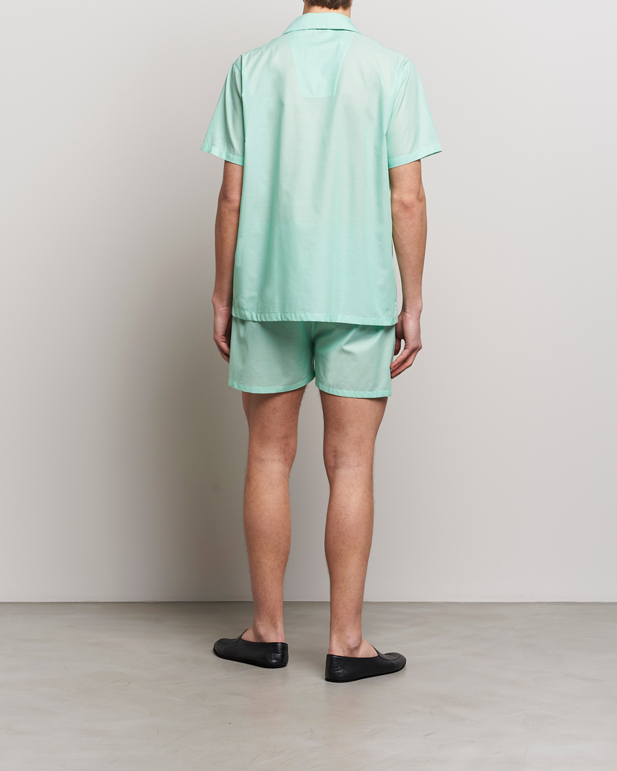 Mies | Oloasut | Derek Rose | Shortie Cotton Pyjama Set Mint