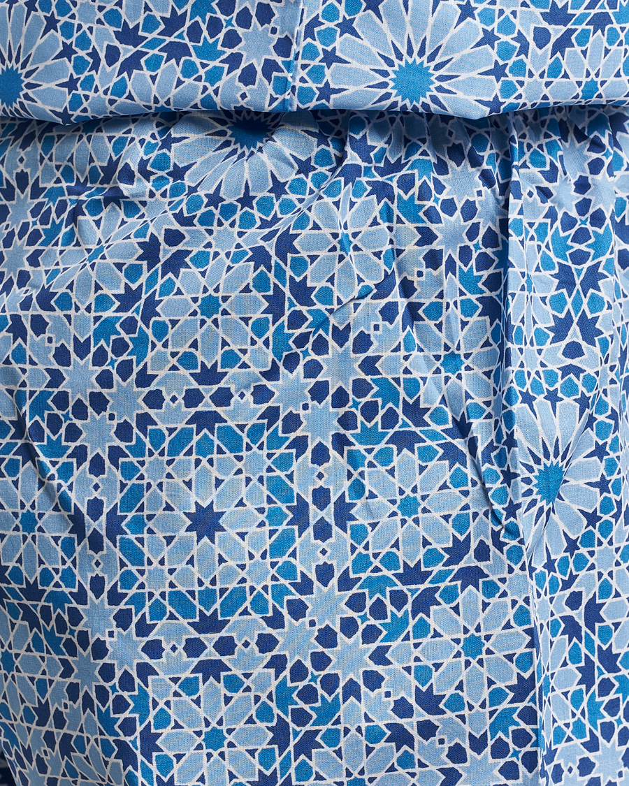 Mies | Yöpuvut ja kylpytakit | Derek Rose | Shortie Printed Cotton Pyjama Set Blue