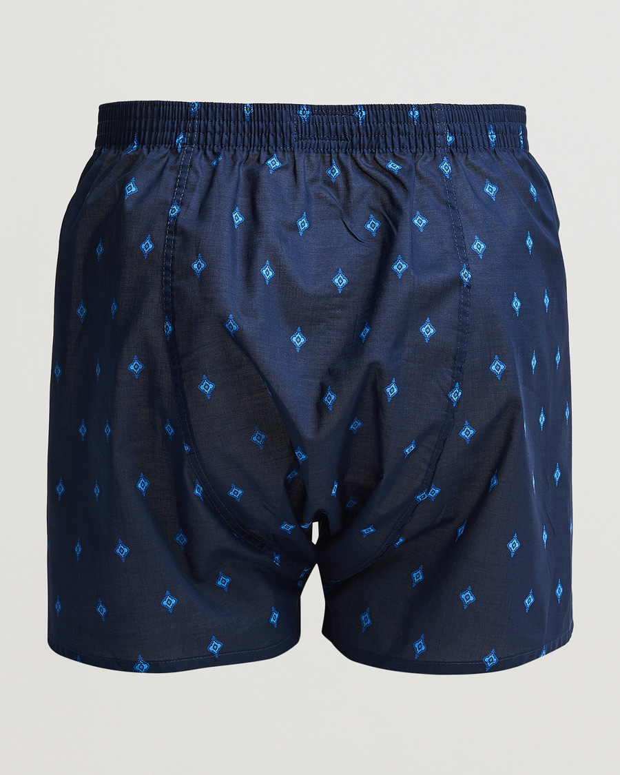 Mies | Alusvaatteet | Derek Rose | Classic Fit Woven Cotton Boxer Shorts Navy