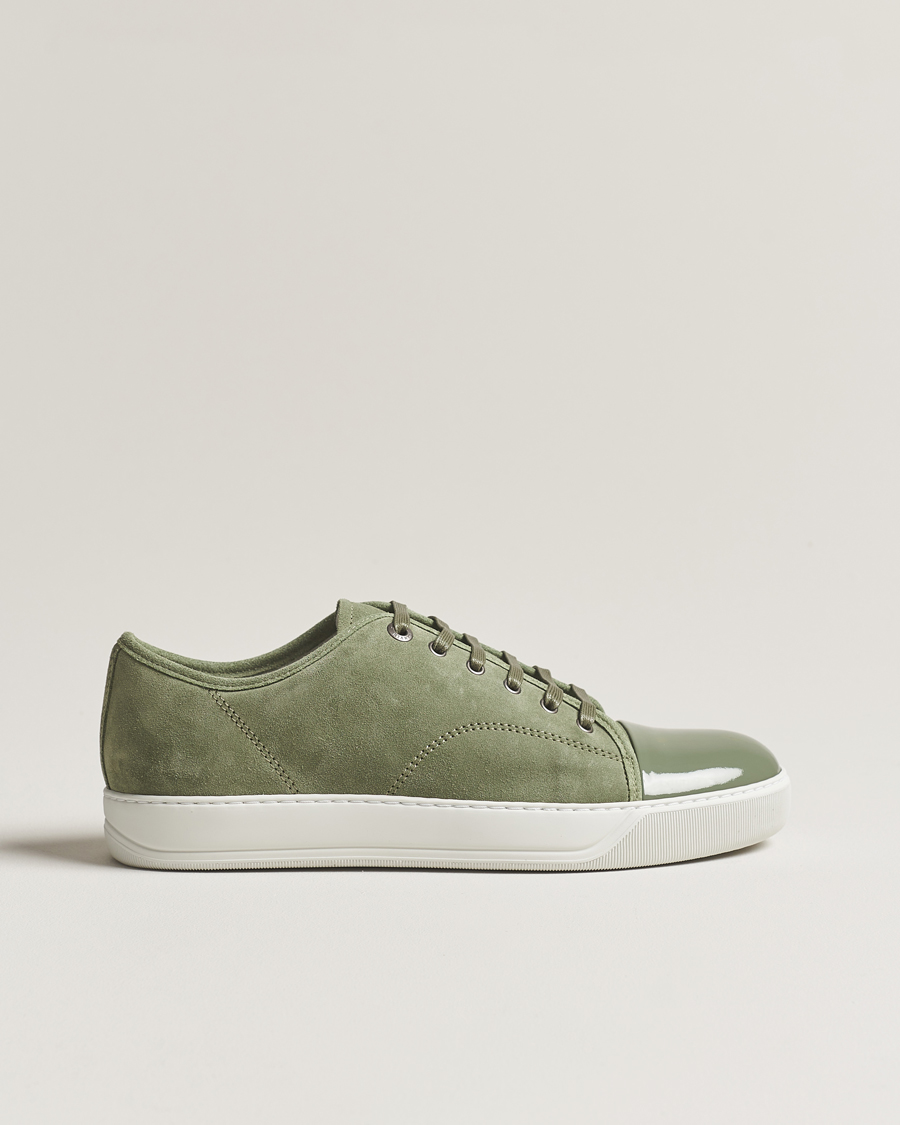 Mies | Lanvin Patent Cap Toe Sneaker Green | Lanvin | Patent Cap Toe Sneaker Green