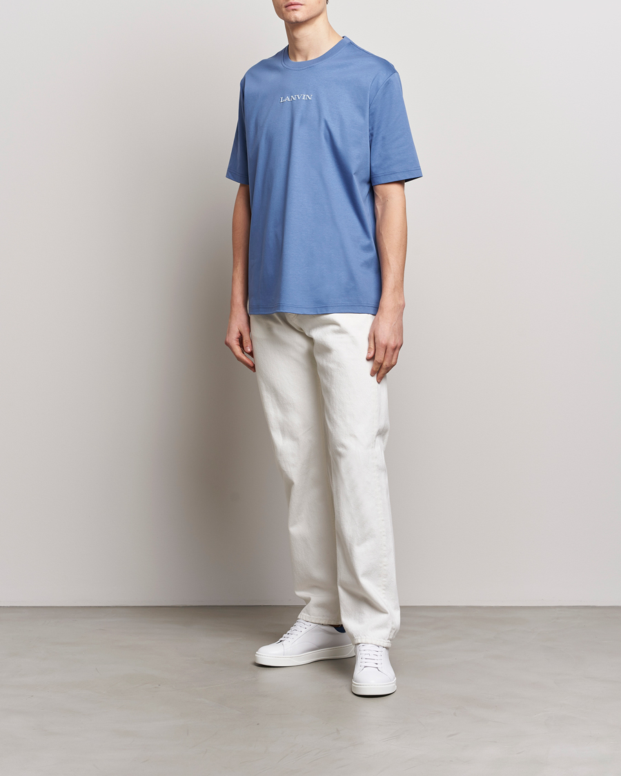 Mies | T-paidat | Lanvin | Embroidered Logo T-Shirt Cornflower