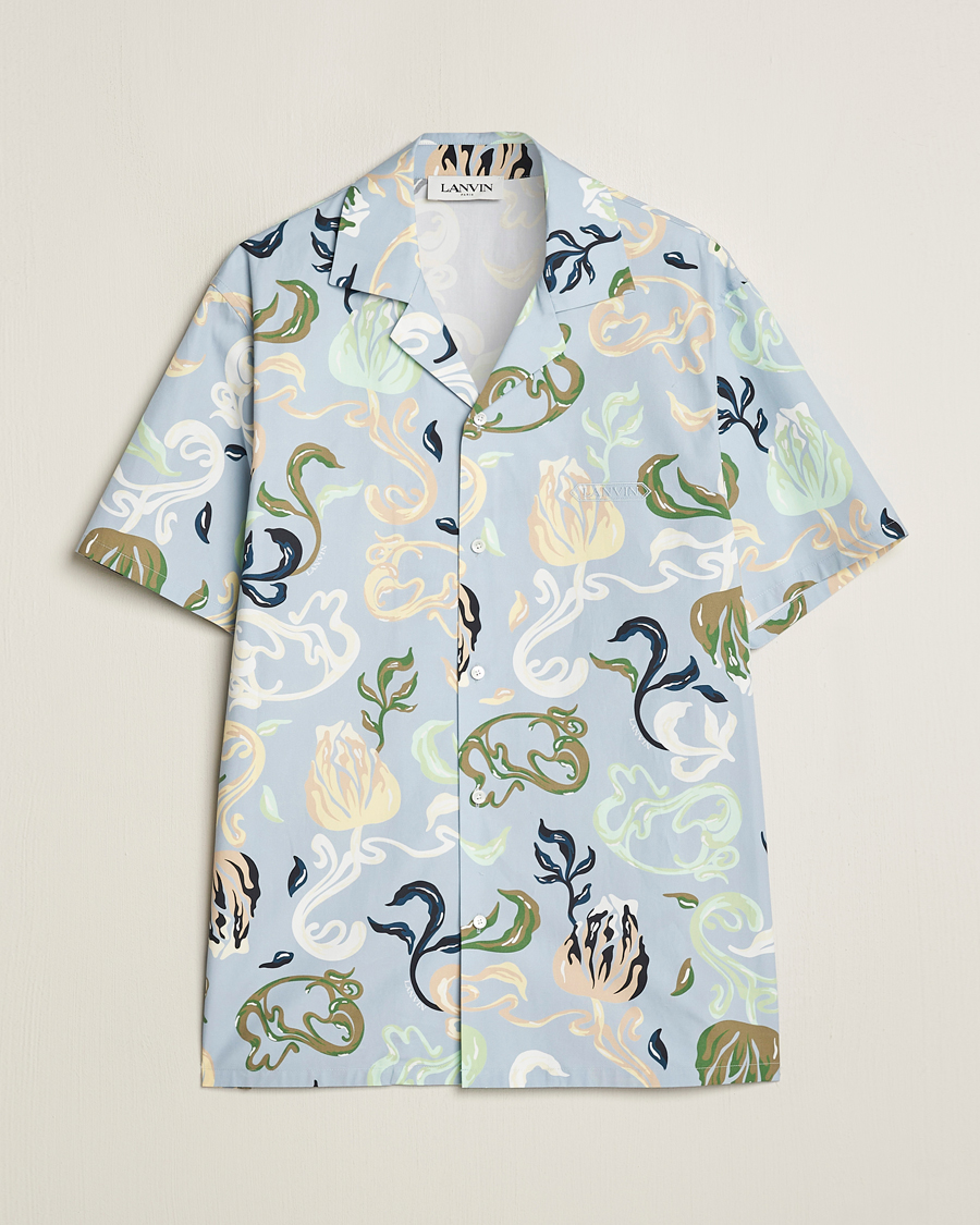 Mies | Kauluspaidat | Lanvin | Printed Bowling Shirt Azur