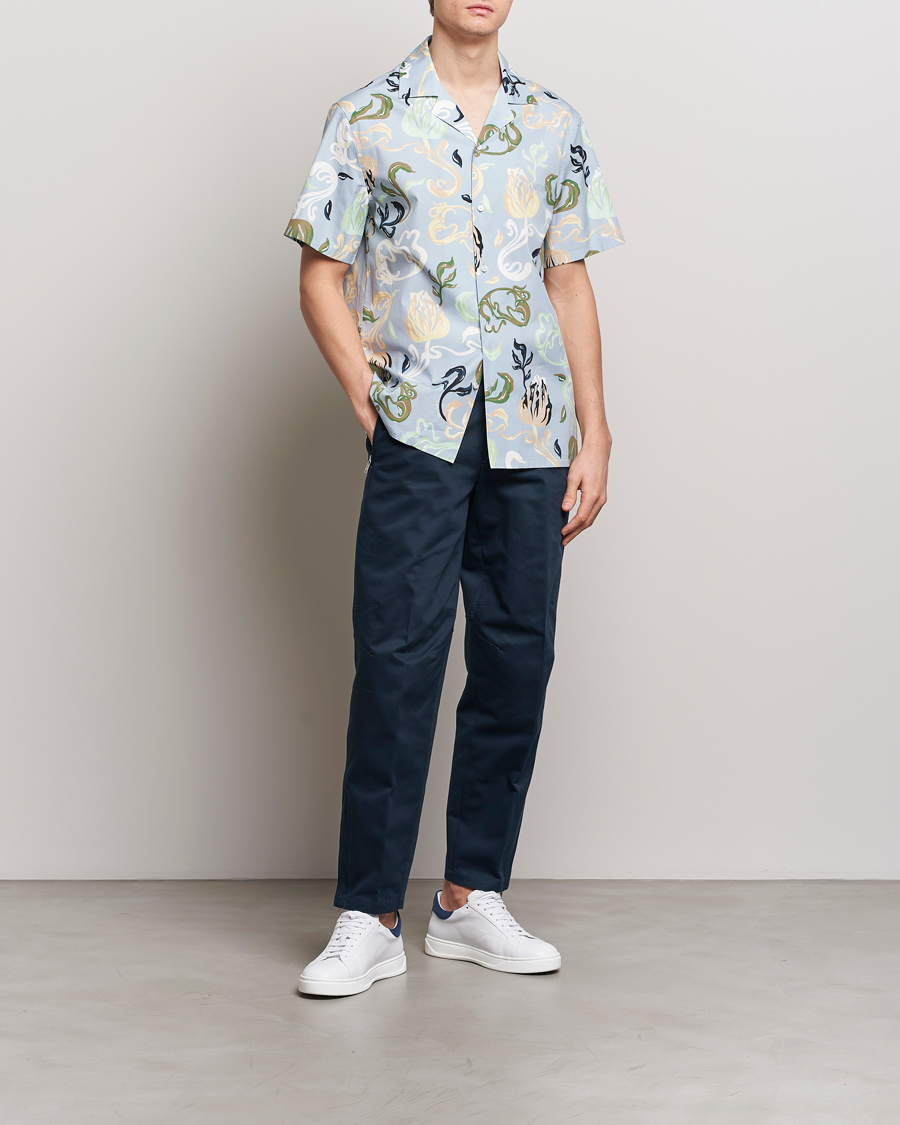 Mies | Kauluspaidat | Lanvin | Printed Bowling Shirt Azur