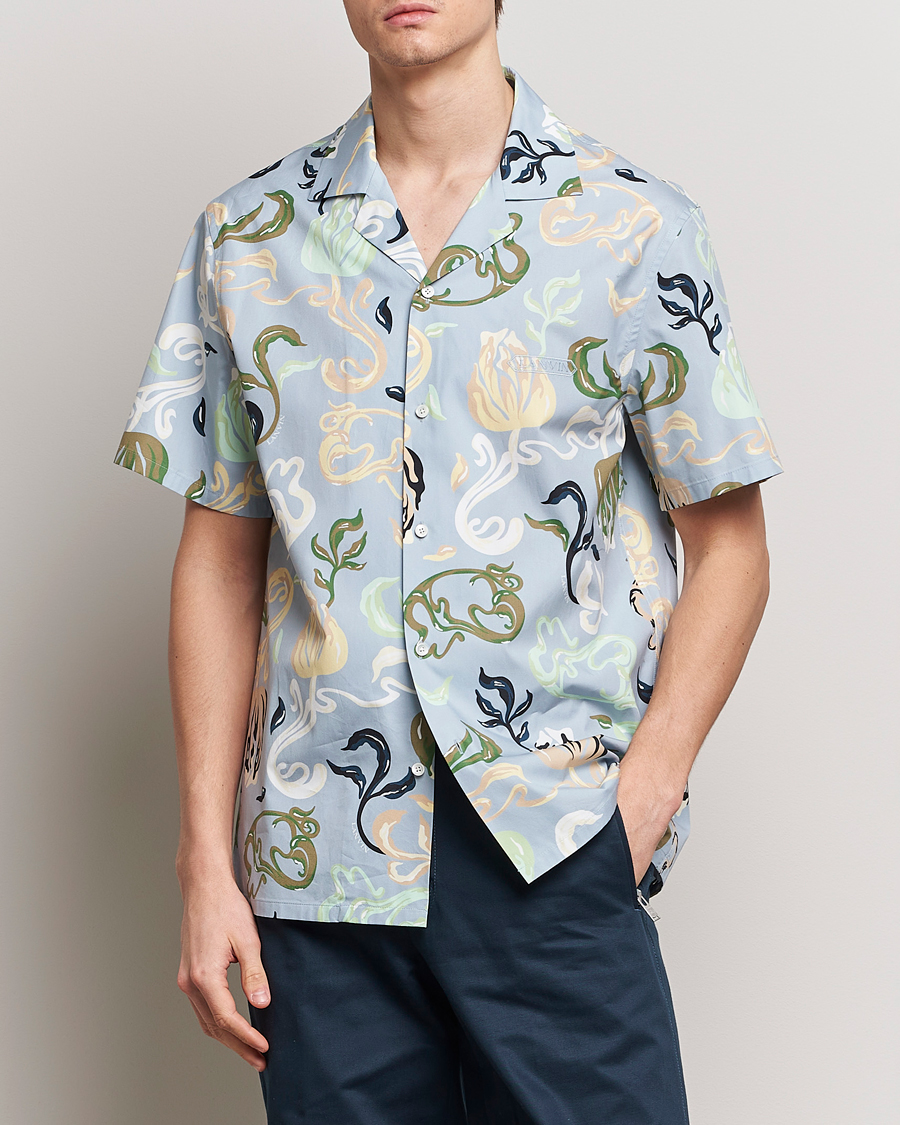 Mies | Kauluspaidat | Lanvin | Printed Bowling Shirt Azur