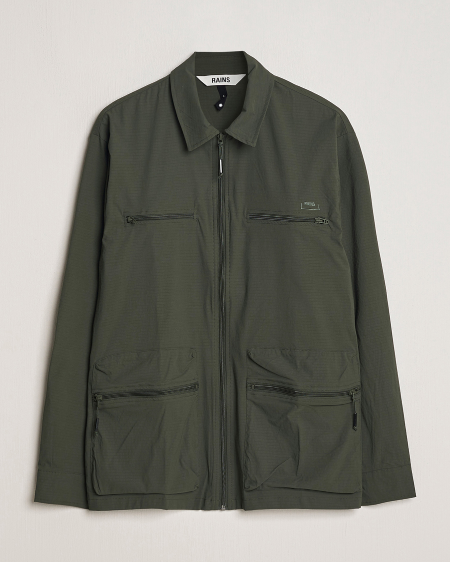 Mies | Kauluspaidat | RAINS | Tomar Ripstop Overshirt Green