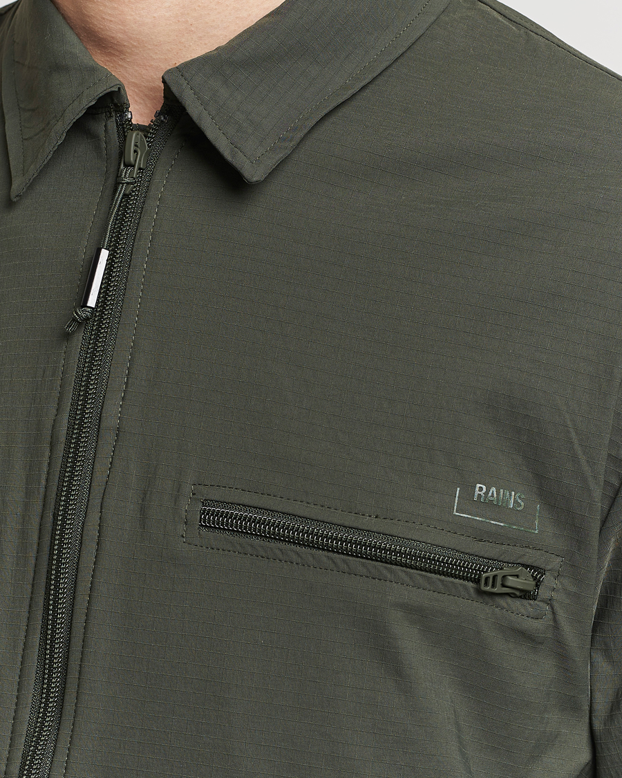 Mies | Kauluspaidat | RAINS | Tomar Ripstop Overshirt Green