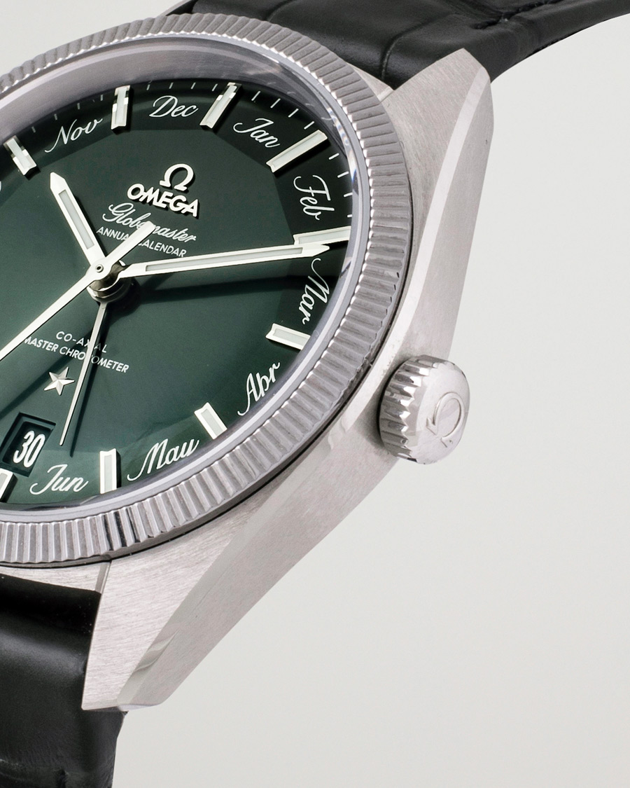 Mies | Omega Pre-Owned Constellation Globemaster Green Silver | Omega Pre-Owned | Constellation Globemaster Green Silver