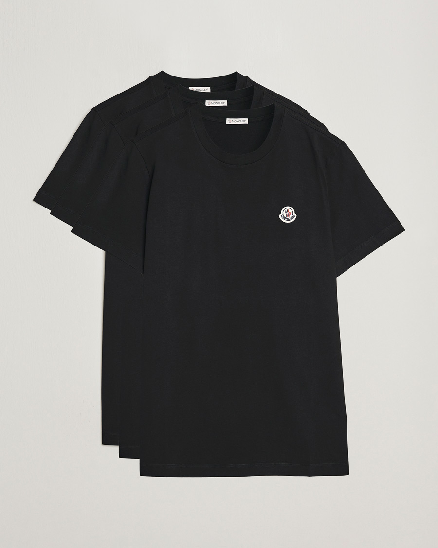 Mies | T-paidat | Moncler | 3-Pack T-Shirt Black
