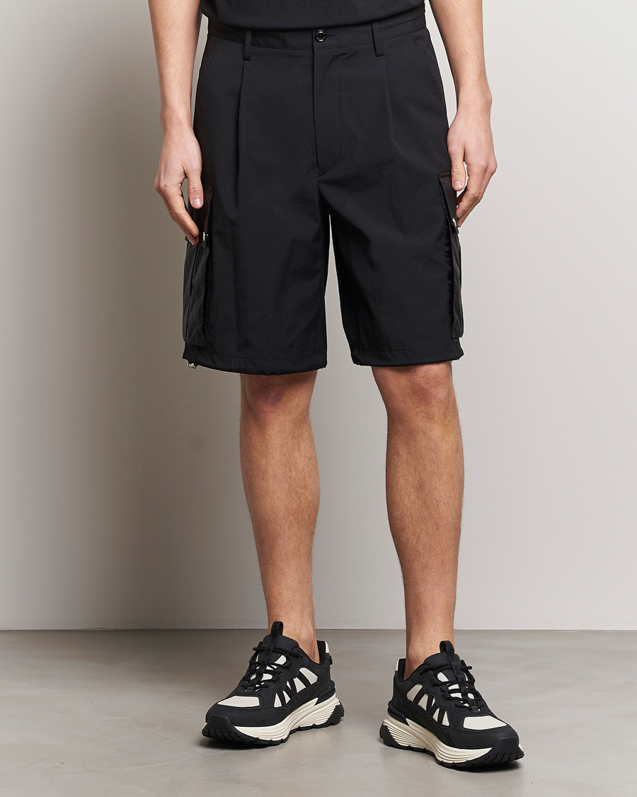 Mies |  | Moncler | Cotton Cargo Shorts Black
