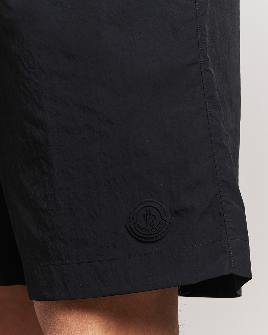 Mies | Uimahousut | Moncler | Lettering Logo Swim Shorts Black