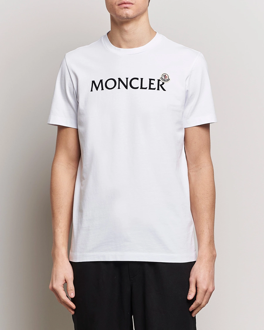 Mies | Luxury Brands | Moncler | Lettering Logo T-Shirt White