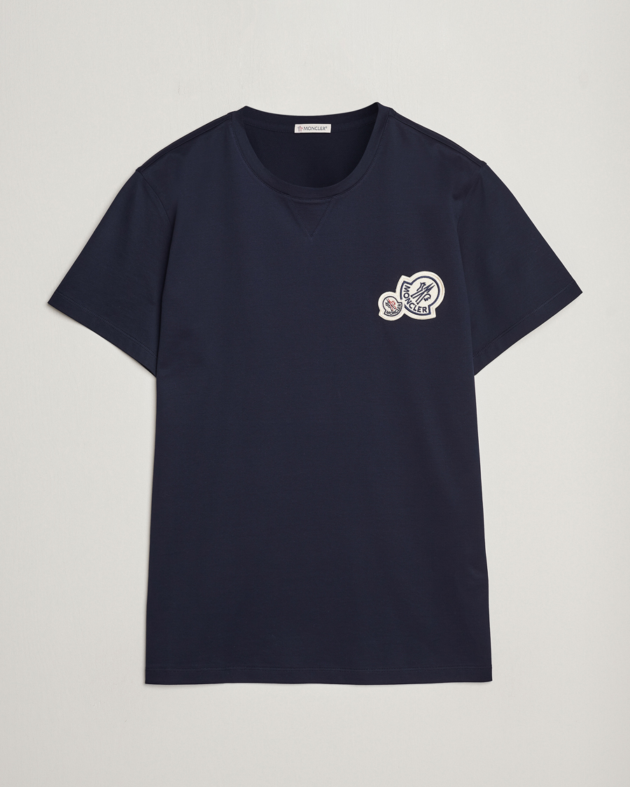 Mies | T-paidat | Moncler | Double Logo T-Shirt Navy
