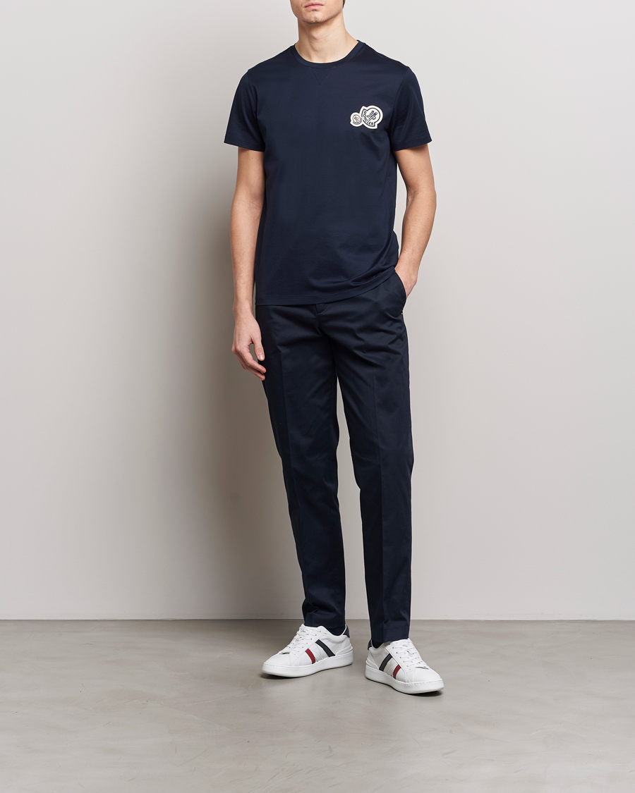 Mies | T-paidat | Moncler | Double Logo T-Shirt Navy