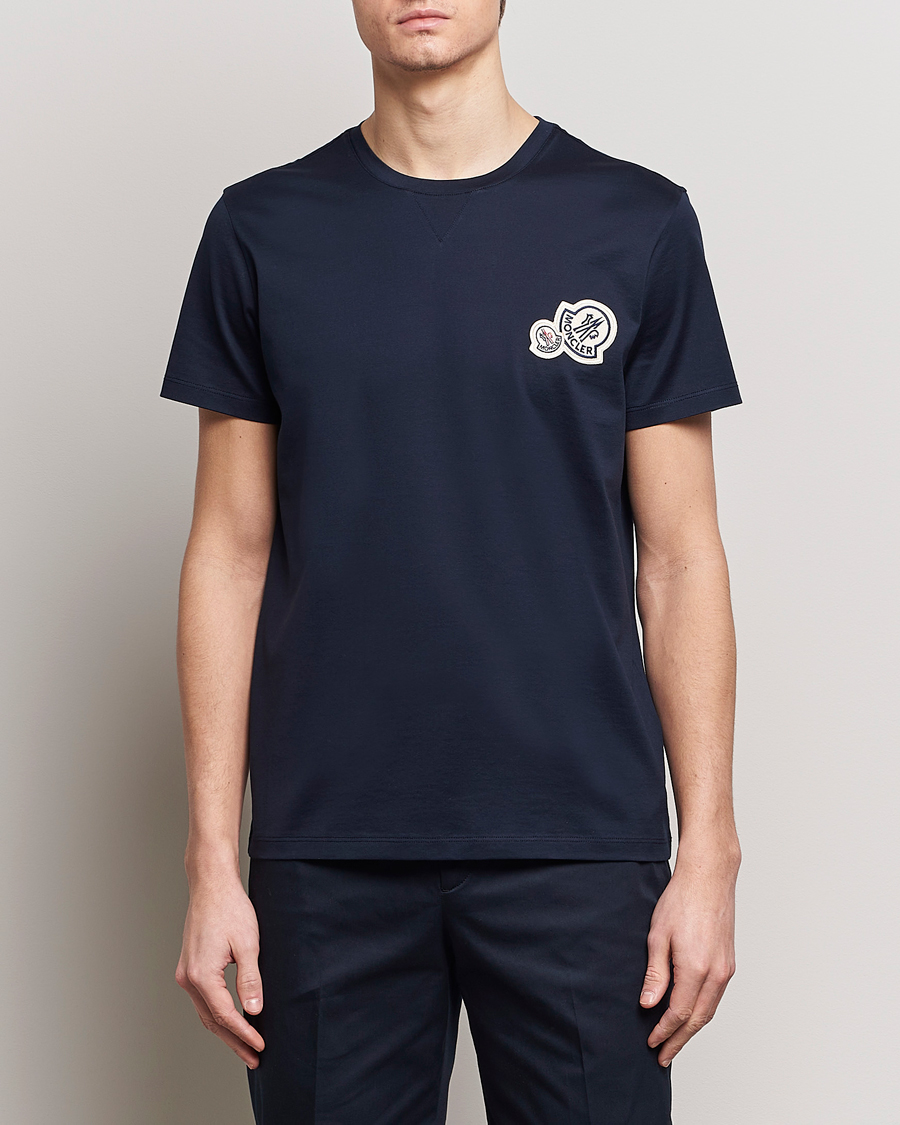 Mies | T-paidat | Moncler | Double Logo T-Shirt Navy