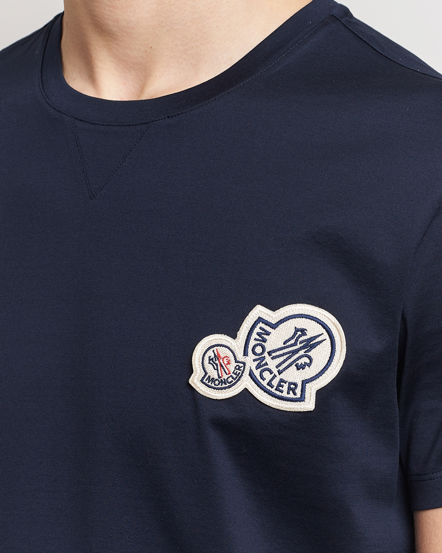 Mies | T-paidat | Moncler | Double Logo T-Shirt Navy