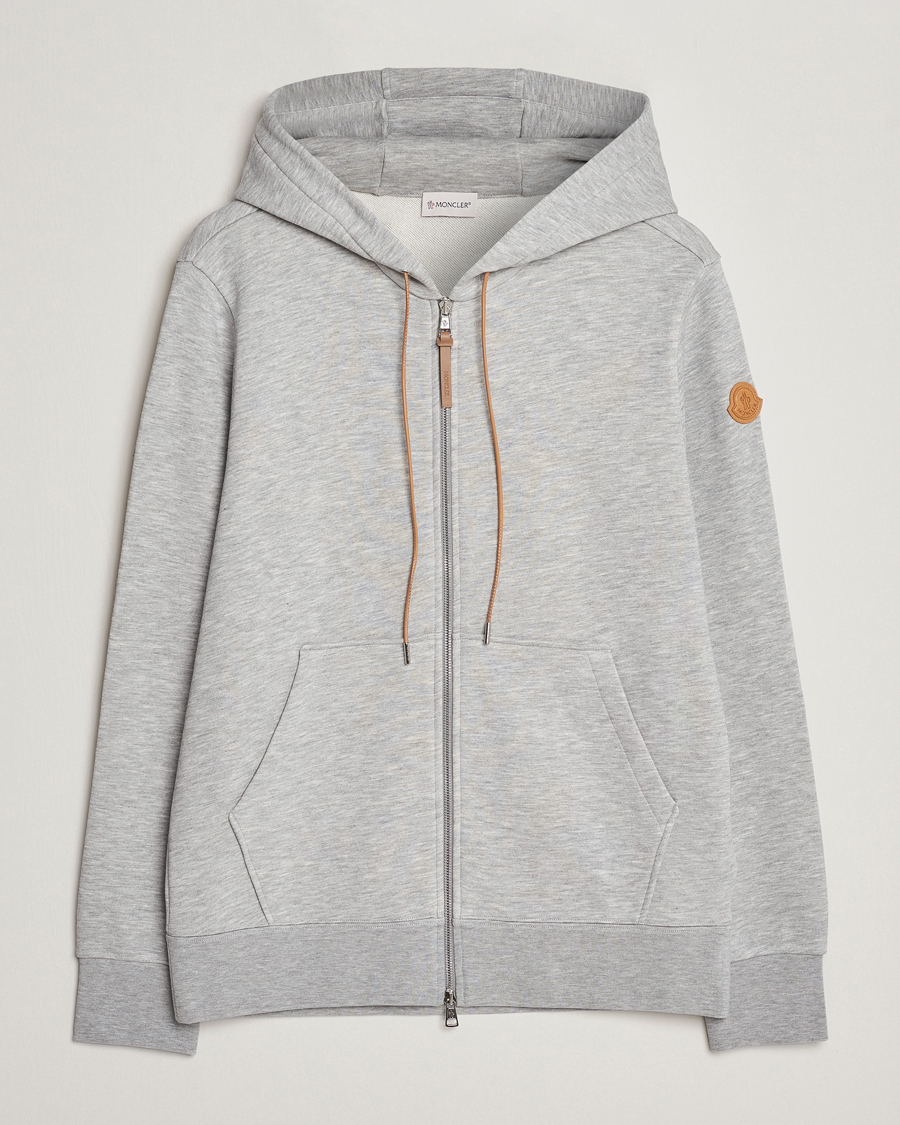 Mies | Puserot | Moncler | Full Zip Hoodie Light Grey