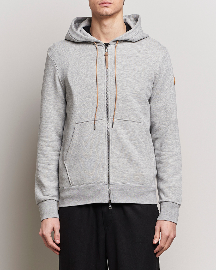 Mies | Puserot | Moncler | Full Zip Hoodie Light Grey