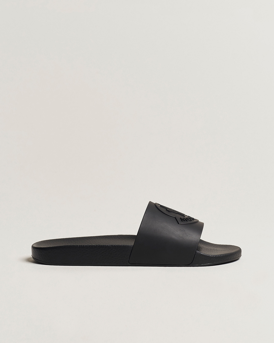 Mies | Moncler Basile Slides All Black | Moncler | Basile Slides All Black