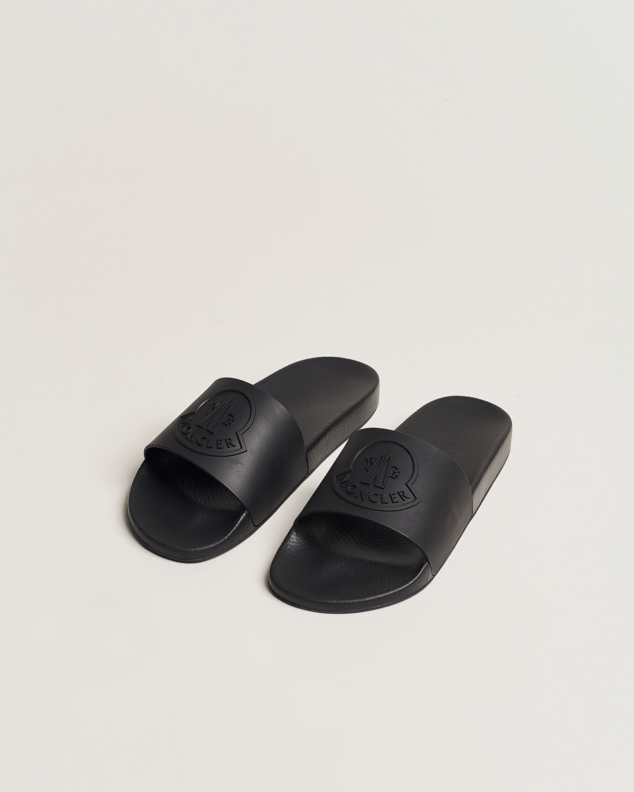 Mies | Moncler Basile Slides All Black | Moncler | Basile Slides All Black