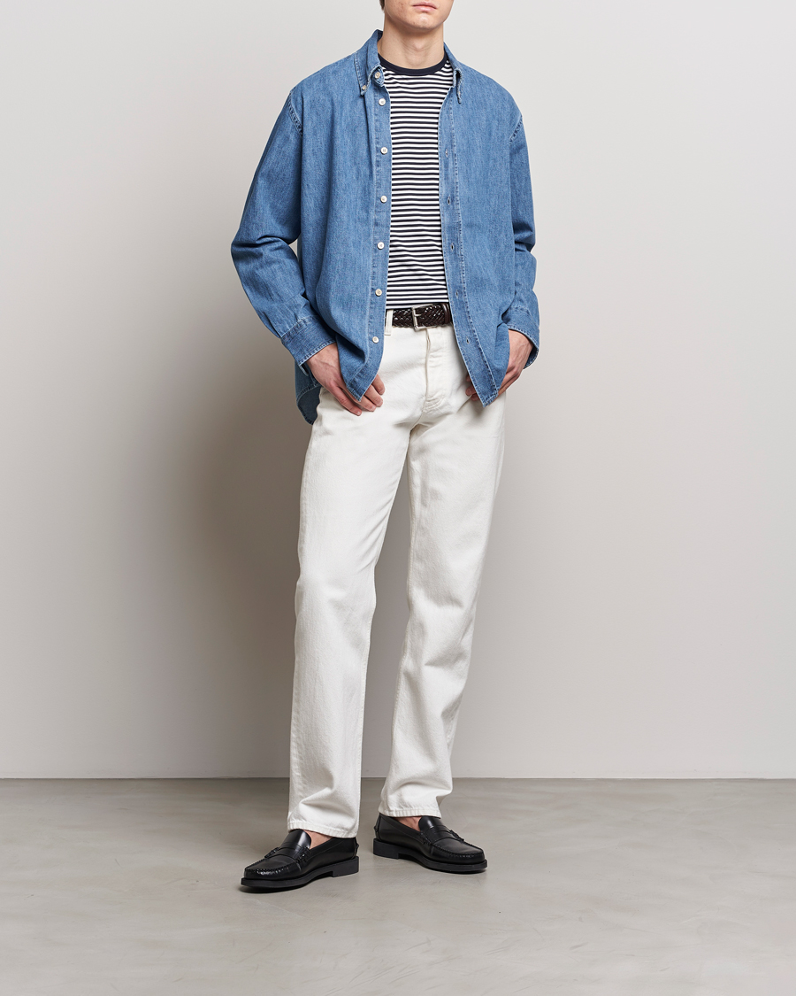 Mies | Kauluspaidat | Sunflower | Denim Button Down Shirt Mid Blue