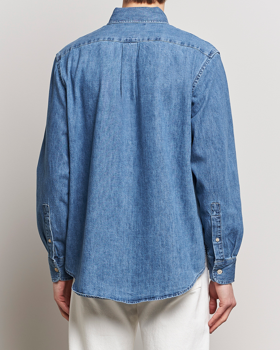 Mies | Kauluspaidat | Sunflower | Denim Button Down Shirt Mid Blue