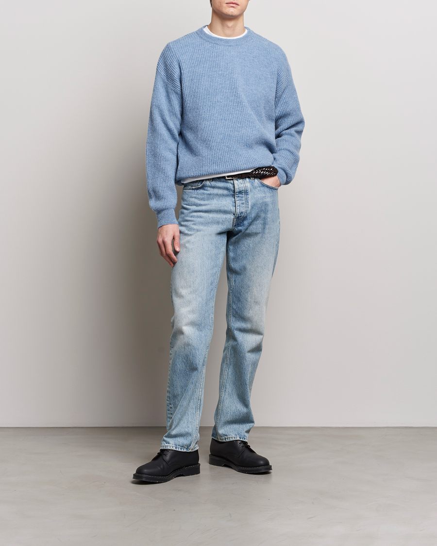Mies | Puserot | Sunflower | Air Rib Knit Blue