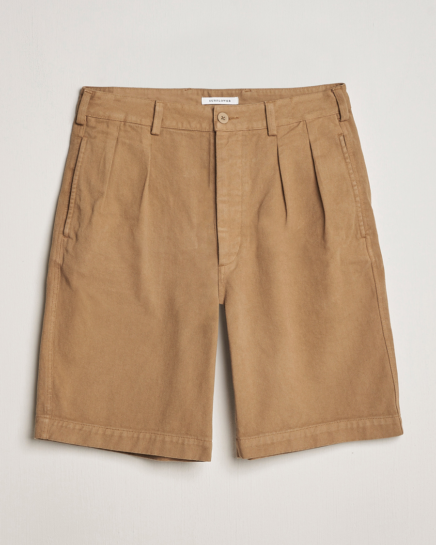 Mies | Shortsit | Sunflower | Pleated Shorts Khaki