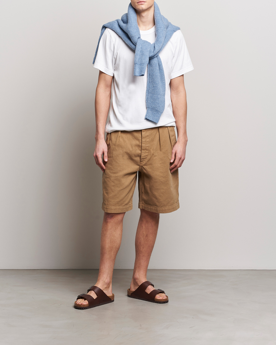 Mies | Shortsit | Sunflower | Pleated Shorts Khaki