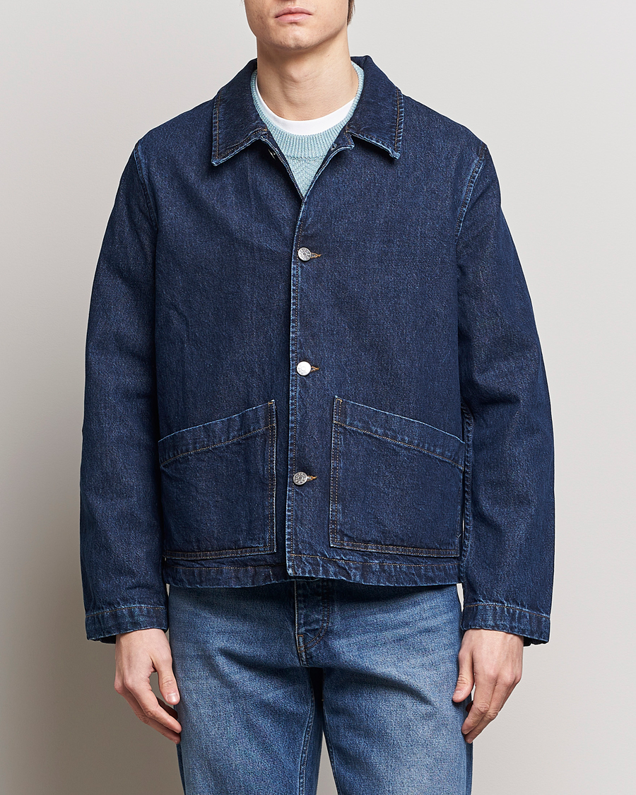 Mies |  | Sunflower | Denim Worker Jacket Rinse Blue
