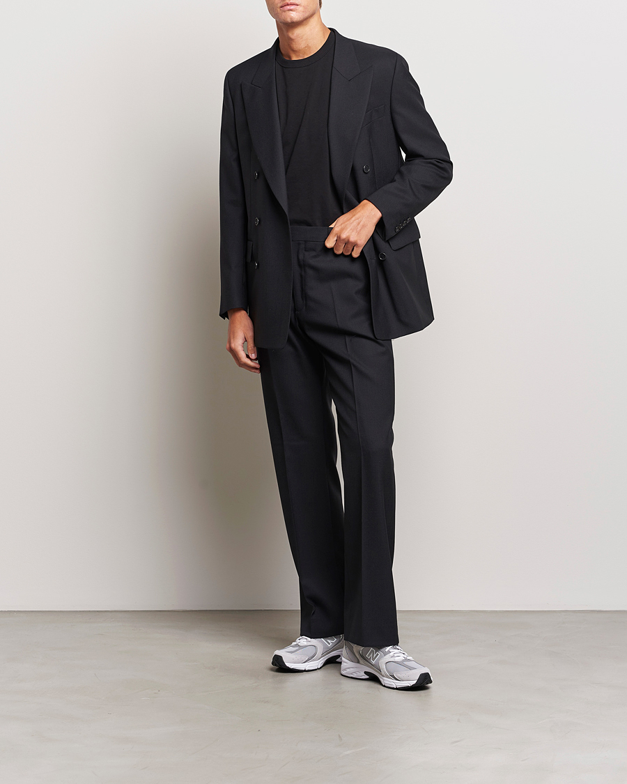 Mies | Housut | Sunflower | Straight Wool Trousers Black